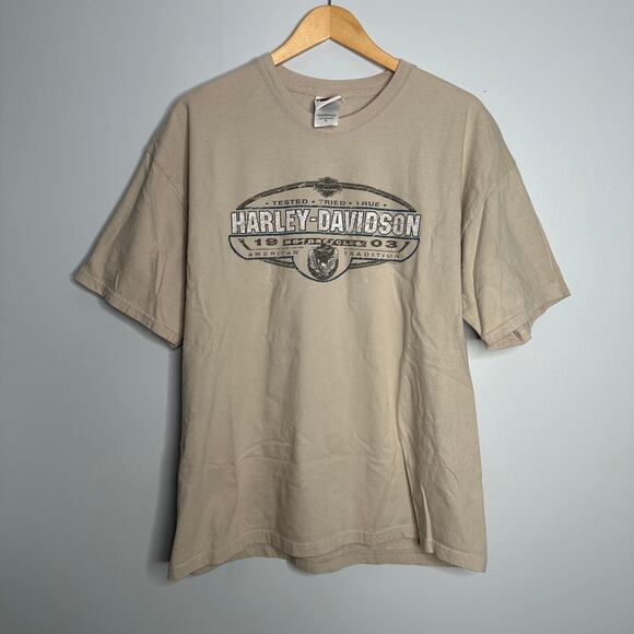 Harley-Davidson Other - Harley Davidson Men's Tan Killer Creek Roswell Georgia Graphic T-Shirt‎ Size XL